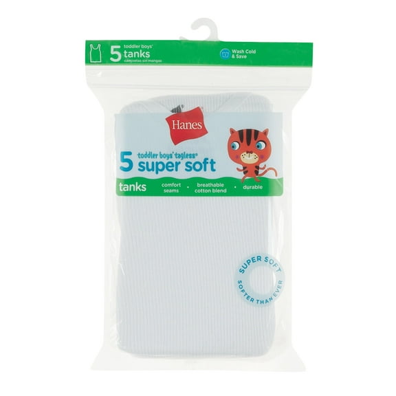 Hanes Tank Top 5-Pack Toddler Boys Super Soft Underwear Breathable Tag-free