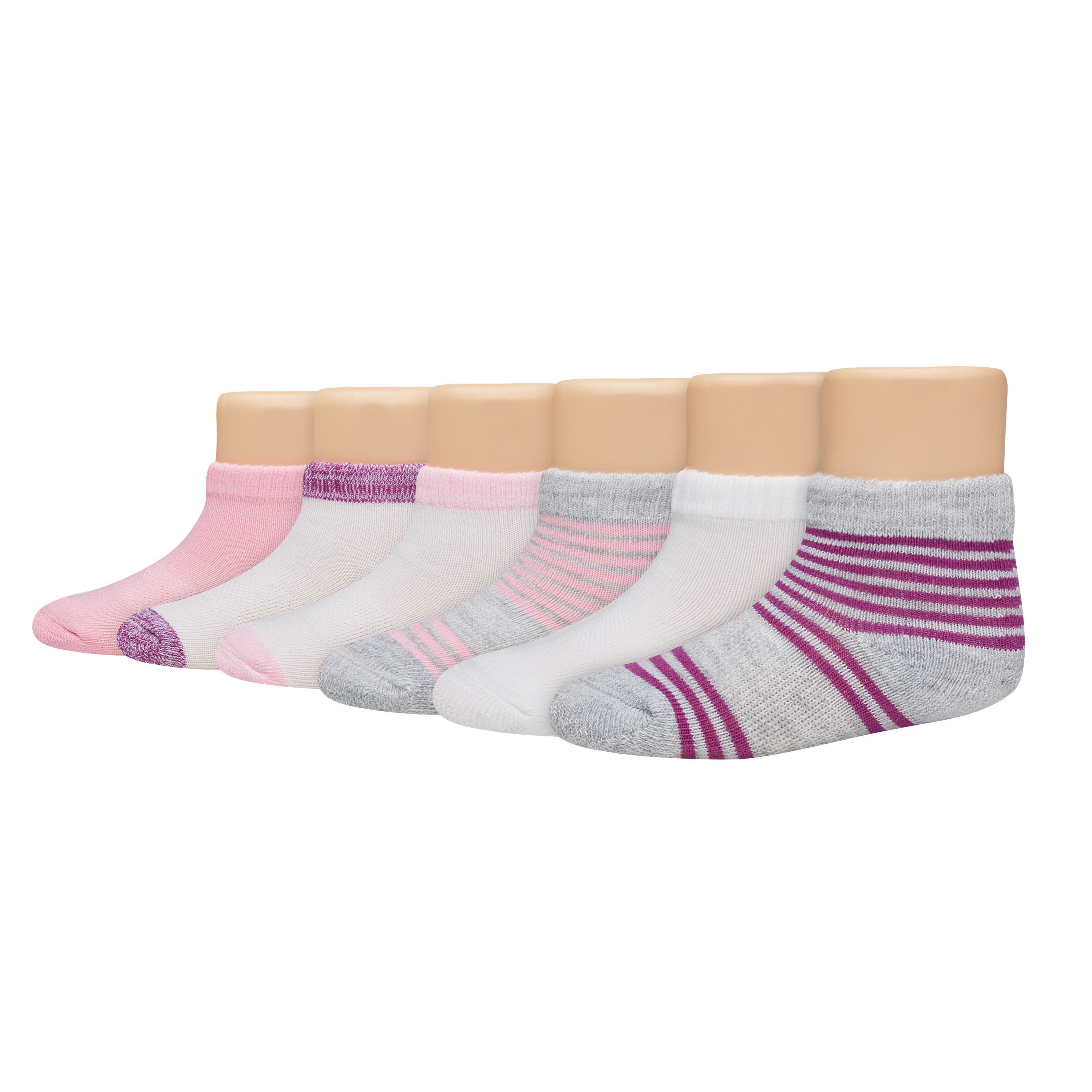 Hanes Toddler Girl Ankle Socks, 6 Pack, Sizes 6M5T