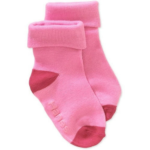 Hanes Toddler Girl Turn-Cuff Socks, 6 Pack, Sizes 6M-5T