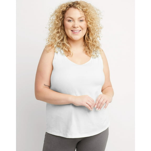 Hanes Tri-Blend Tank Top Originals Womens Sleeveless Shirt Light Plus Size 2x-4x
