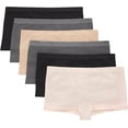 thumbnail image 1 of Hanes Tween Girls Underwear, Seamless Girls Panties, Boyshort & Hipster, Assorted Colors, 6-Pack, 1 of 2