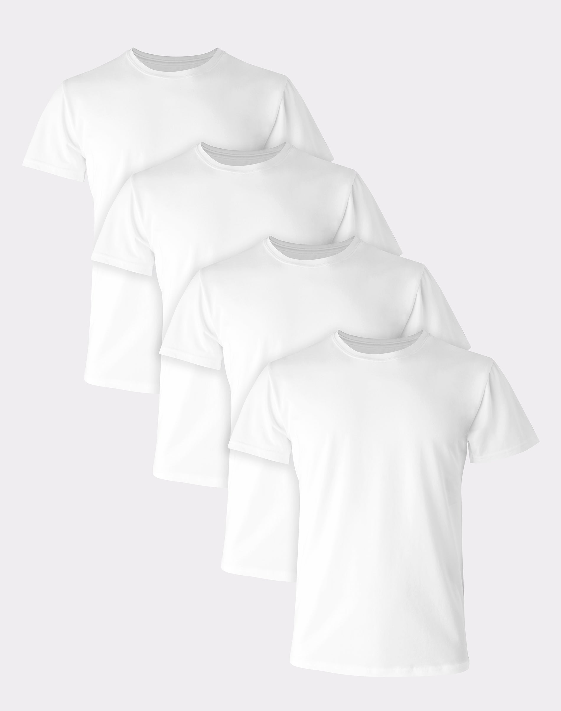 Ultimate Undershirt 4-Pack T-Shirt Mens Comfort Fit Stretch Crewneck White