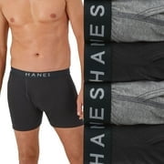 Ultimate 4-Pack Men's ComfortBlend Boxer Brief Underwear Color: Black Gray Size: L