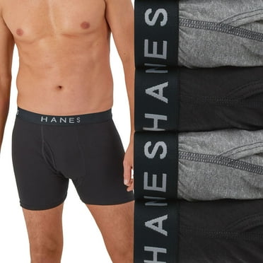 Hanes Ultimate 4-Pack Men's ComfortBlend Boxer Brief Underwear Color: Black Gray Size: XL