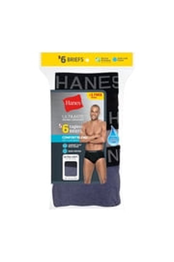 Men's Hanes® Ultimate 5+1 Bonus Pack ComfortBlend Brief Underwear Color: Assorted Size: XL