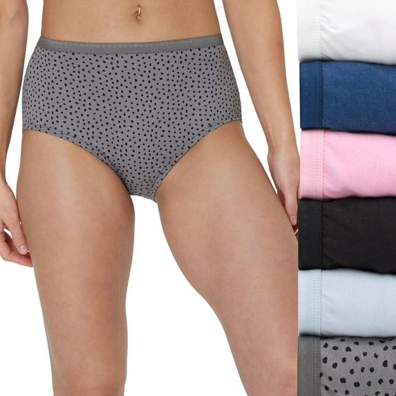 Hanes Ultimate 6-Pack Breathable Cotton Brief Underwear 40H6CC Color: Pink Lilac Pack Size: 5
