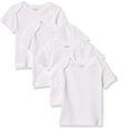 thumbnail image 1 of Hanes Ultimate Baby Flexy 4 Pack Short Sleeve Crew Tees 6-12 Months Diamond White, 1 of 5