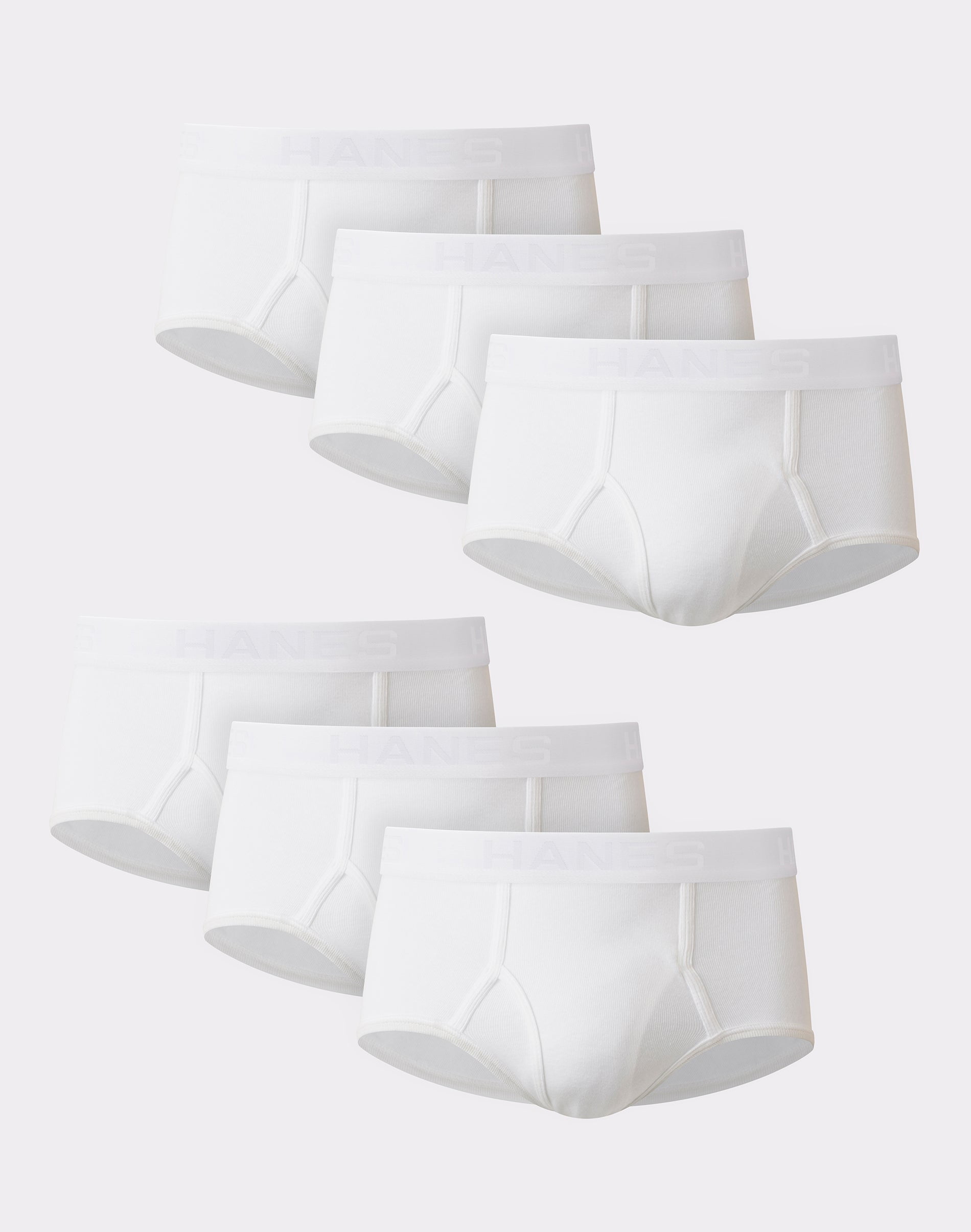 Hanes Ultimate Big Men’s White Cotton Brief Underwear, 6-Pack, ( & Tall  Sizes) 2XB