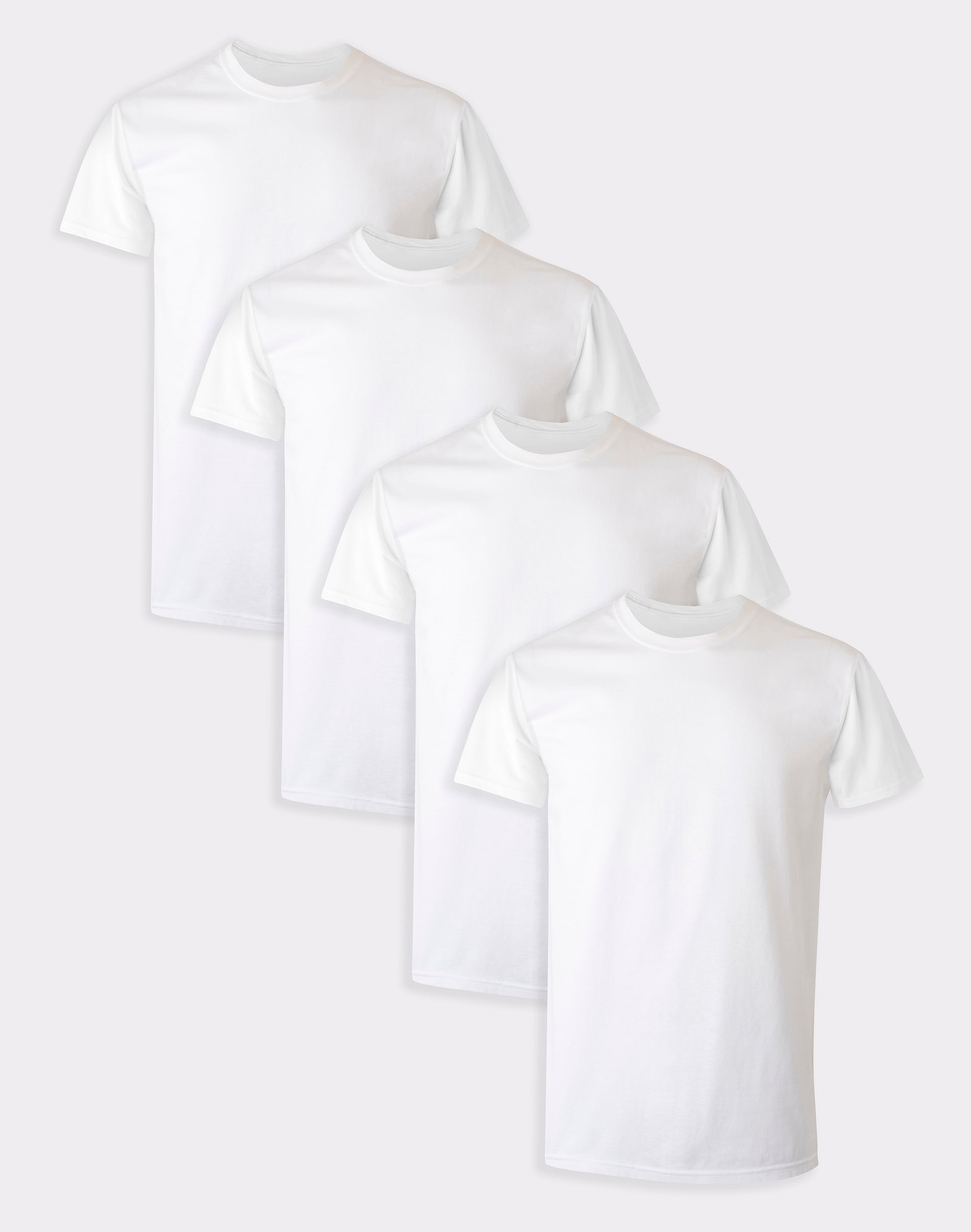 Hanes Ultimate Big Mens White Undershirt Pack, Cotton, 4-Pack, ( & Tall Sizes) 4XB