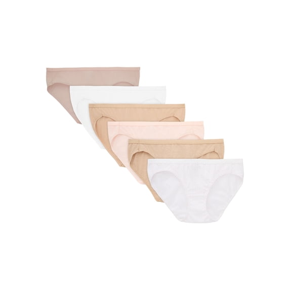 Hanes Ultimate Bikini 6-Pack Women's Underwear Breathable Cotton Tagfree Cool Comfort