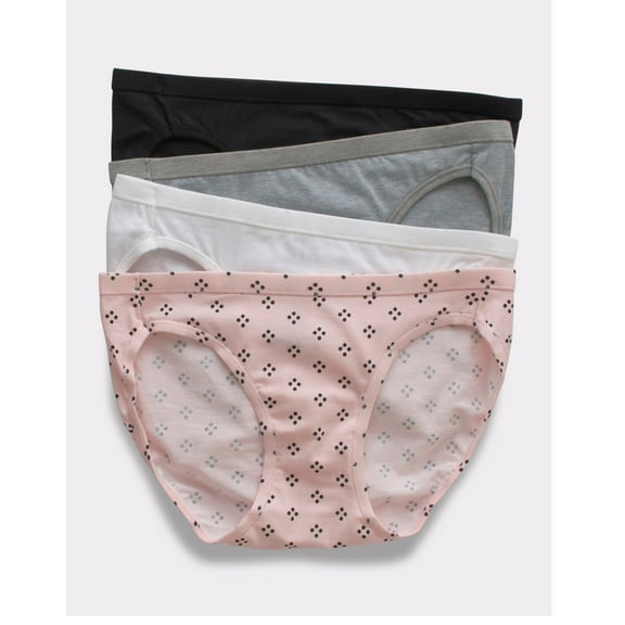 Hanes Ultimate Bikini Underwear 5-Pack ComfortSoft Women's Soft Stretchy ComfortSoft Tagless