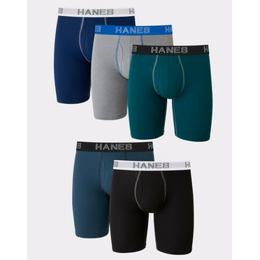 Hanes Ultimate Boxer Brief 5-Pack Men's Stretch Long Leg Comfort Flex Waistband