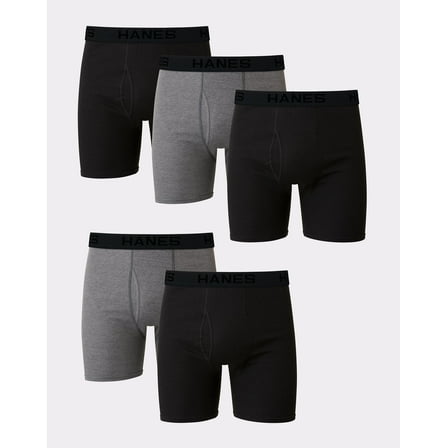Hanes Ultimate Boxer Briefs Men's 5 pack No Ride Up Comfort Flex  TAGLESS Underwear