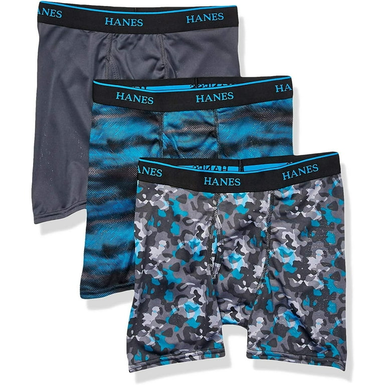  Hanes Boys' Big Boxer Briefs, Moisture-Wicking Cotton