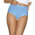 thumbnail image 1 of Hanes Ultimate® Comfort Cotton Women's Brief Panties 5-Pack Blue White 7, 1 of 4
