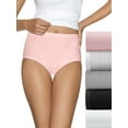 thumbnail image 1 of Hanes Ultimate® Comfort Cotton Women's Brief Panties 5-Pack Pink White 7, 1 of 2