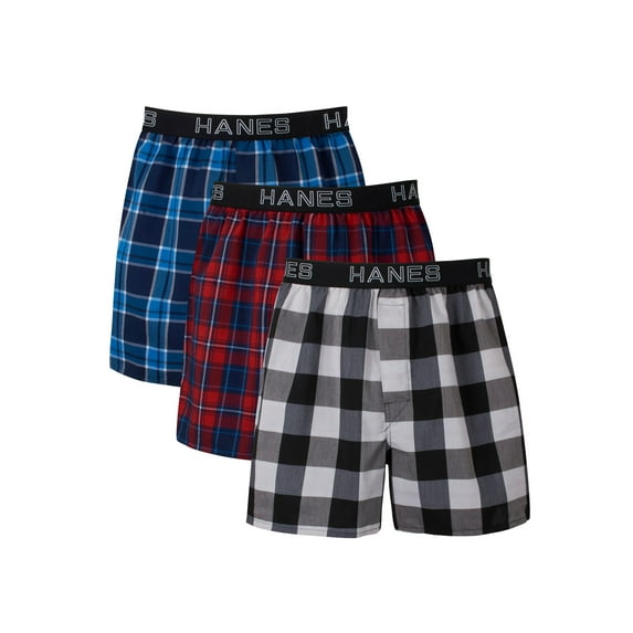Hanes Ultimate® Comfort Flex Fit® Cotton Stretch Boxers 3-Pack Assorted L Men's