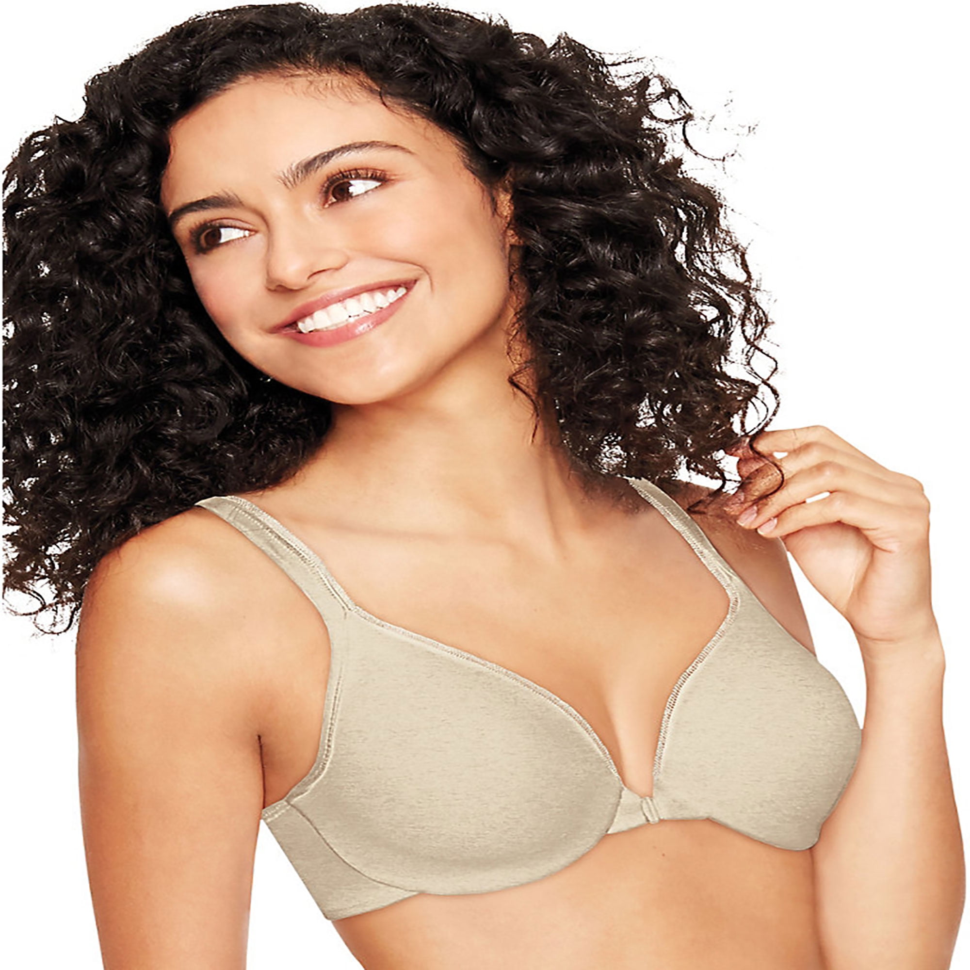 Hanes Ultimate ComfortBlend T-Shirt Front-Close Underwire Bra, Style HU01