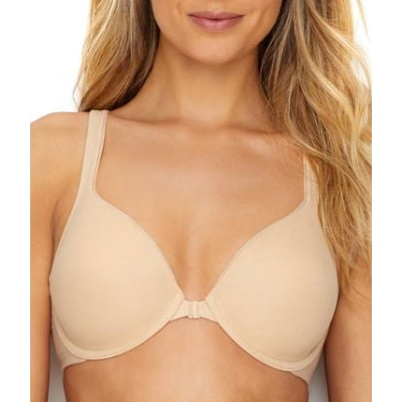 Hanes Ultimate ComfortBlend T-Shirt Front-Close Underwire Bra
