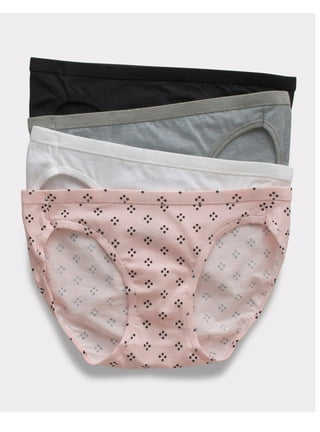 Hanes Ultimate Women's Breathable Cotton Bikini Underwear, 6-Pack Soft  Taupe/White/Nude/Light Buff/Nude Heather/Sugar Flower Sweet Dot 10