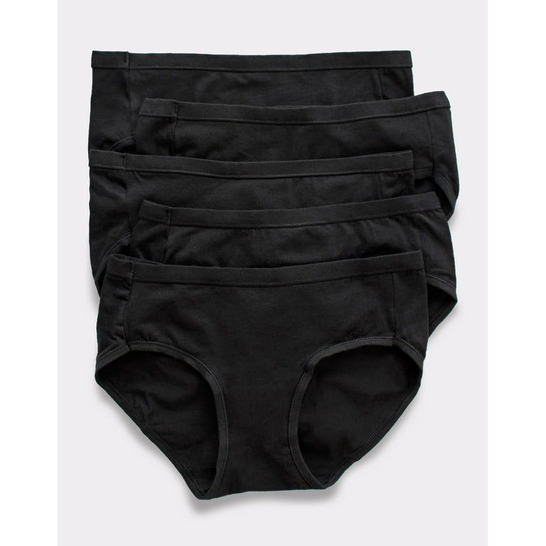 Hanes Ultimate ComfortSoft Women's Hipster Underwear, 5-Pack Black/Black/ Black/Black/Black 7 
