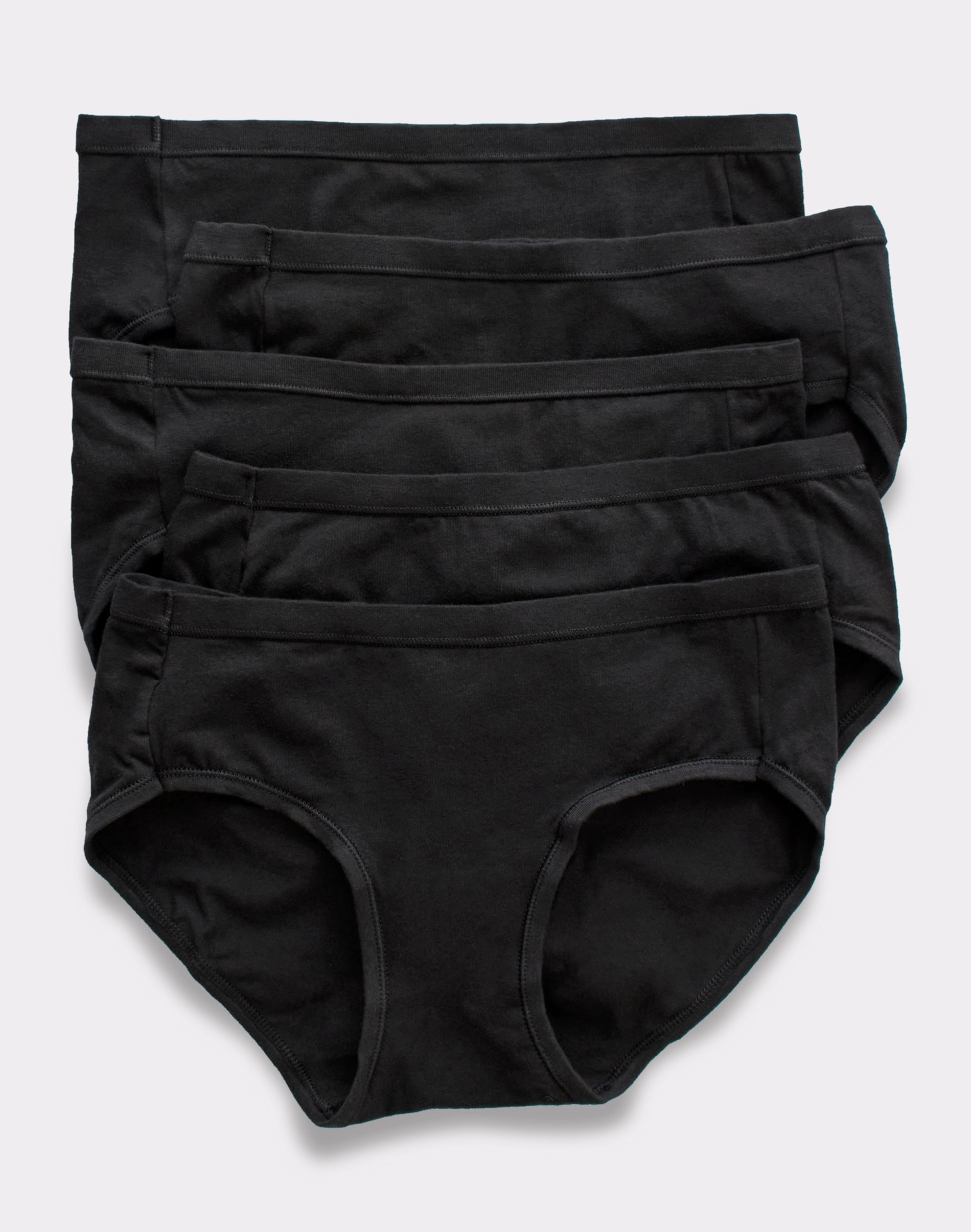 Hanes Ultimate ComfortSoft Women’s Hipster Underwear, 5Pack Black
