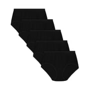 Hanes Ultimate ComfortSoft Womens Underwear Briefs, 5-Pack, Cotton Stretch Black/Black/Black/Black/Black 9