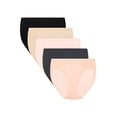 thumbnail image 1 of Hanes Ultimate ComfortSoft Women's Underwear High Cut, 5-Pack, Cotton Stretch Black/Soft Taupe/Light Buff/Moonlit Sky Grey Heather/Blush Zebra 7, 1 of 6