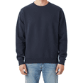 thumbnail image 1 of Hanes Ultimate Cotton Crewneck Sweatshirt, Men's Fleece High-Stitch Sweater, Navy, XL, 1 of 5