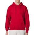 thumbnail image 1 of Hanes Ultimate Cotton Men's Fleece Pullover Hoodie, Warm Cozy Hooded Sweatshirt, Deep Red, L, 1 of 6