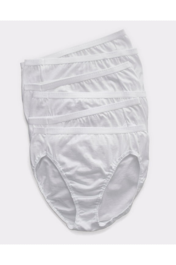 Ultimate Hi-Cut Underwear 6-Pack Women's Breathable High Cut Full Coverage sz 5-10