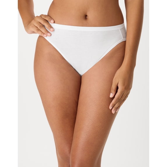 Hanes Ultimate Hi-Cut Underwear 6-Pack Women's Breathable High Cut Full Coverage sz 5-10