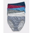 thumbnail image 1 of Hanes Ultimate Hi-Cut Underwear 6-Pack Women's Breathable High Cut Full Coverage sz 5-10, 1 of 5