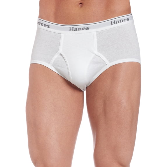 Hanes Ultimate Men's 3-Pack Classics Full Rise Brief, White, X-Large
