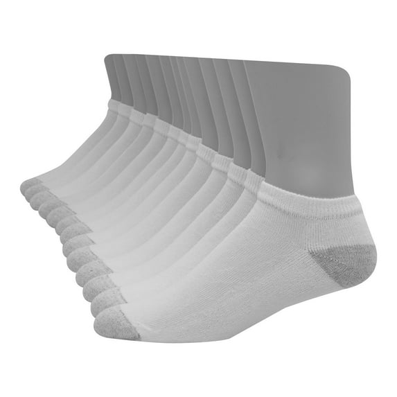 Men's Hanes® 12 Pack Ultimate Soft & Durable Low Cut Socks Color: White Size: 12-14