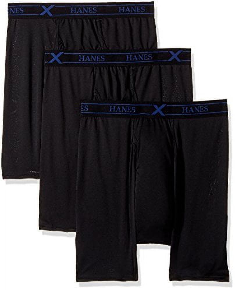 Hanes Ultimate Men's 3Pack XTemp Performance Boxer Briefs, Black, 5X