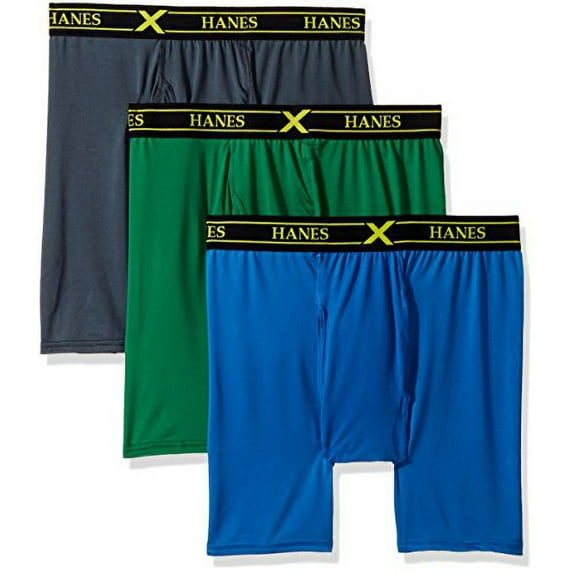 Hanes Ultimate Men's 3-Pack X-Temp Performance Stretch Boxer Briefs, Assorted 3XL
