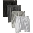 thumbnail image 1 of Hanes Ultimate Men's 4-Pack FreshIQ Boxer with ComfortFlex Waistband Brief, Black/Grey, Large, 1 of 1