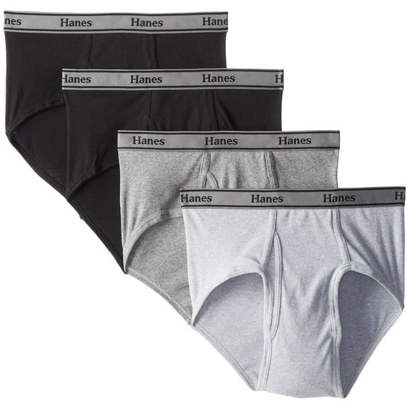 Hanes Ultimate Men's 4-Pack FreshIQ Tagless Cotton Brief, Assorted Blues, Small