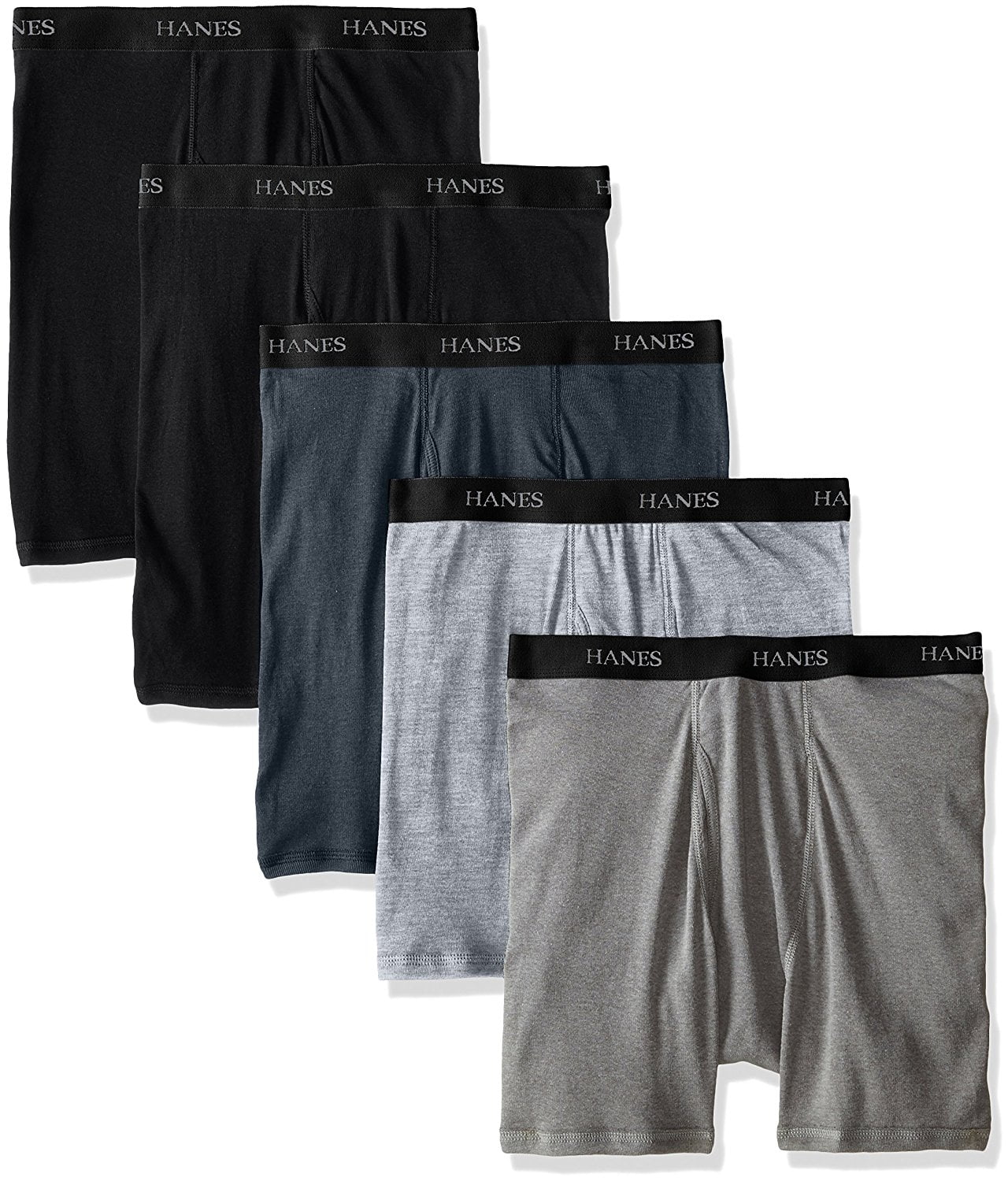 Hanes Ultimate Big Men's Cotton Briefs Underwear Pack, Assorted Solids, 6- Pack (Big & Tall Sizes)