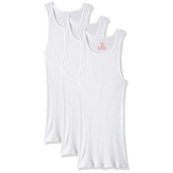Hanes Ultimate Men's Big and Tall 3-Pack Tagless Tank, White, 3X-Large