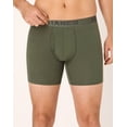 thumbnail image 1 of Hanes Ultimate Men's Boxer Briefs Pack - 3-Pack - Cotton-Stretch Underwear - Moisture-Wicking Blue/Green L, 1 of 8