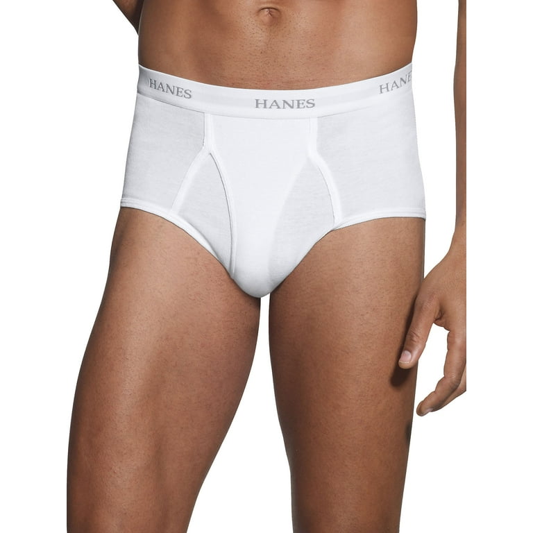 6-Pack Hanes Men's Underwear Briefs Mid-Rise Cotton Moisture