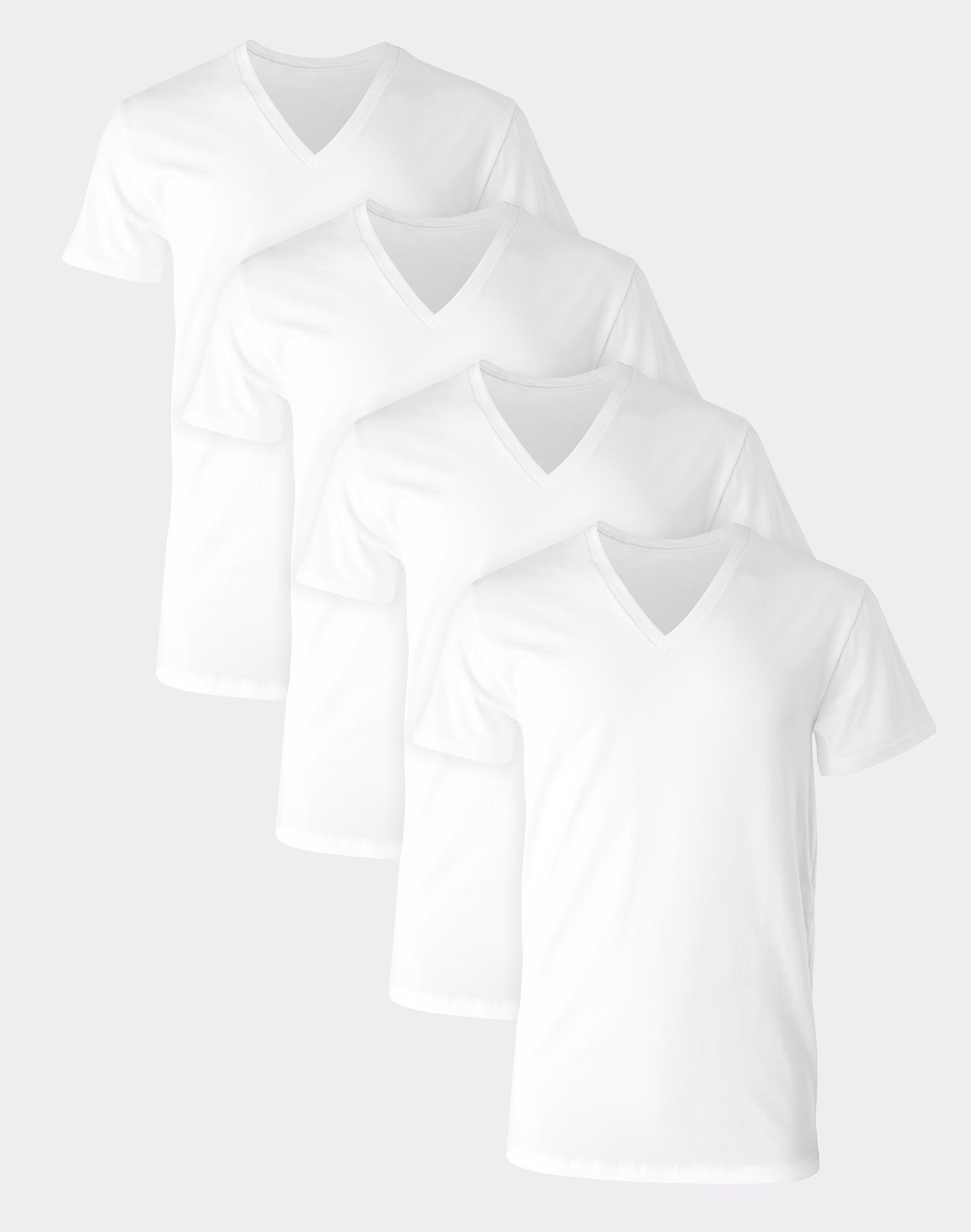 Hanes Ultimate® Men's Comfort Fit VNeck Undershirt 4Pack White L