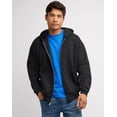 thumbnail image 1 of Hanes Ultimate Men's Full-Zip Heavyweight Fleece Hoodie Black L, 1 of 4