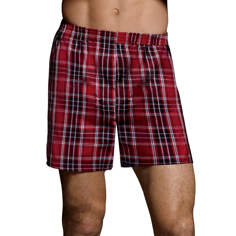 Hanes Ultimate Men's TAGLESS® Tartan Boxers with Comfort Flex ...