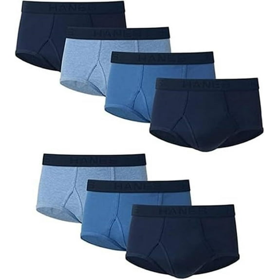 Hanes Ultimate Men's Ultimate Tagless Briefs with ComfortFlex Waistband-Multiple Packs and Colors, 7 Pack - Blue Assorted, Medium