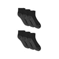 thumbnail image 1 of Hanes Ultimate Men's Ultra Cushion Ankle Socks, 6-Pairs Black 6-12, 1 of 5