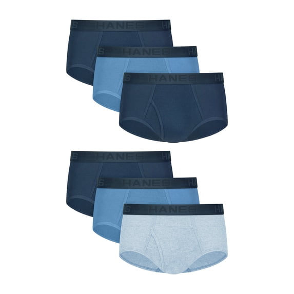 Hanes Ultimate Men's Underwear Briefs Pack - 6-Pack - ComfortSoft Moisture-Wicking - Cotton Navy/Blue 2XL