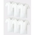 thumbnail image 1 of Hanes Ultimate Men’s V-Neck Undershirt Pack, ComfortSoft, White 6-Pack L, 1 of 6
